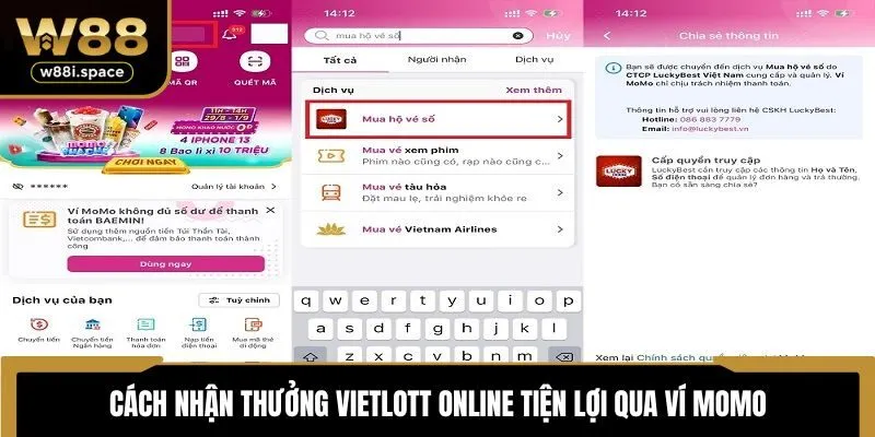 Cách nhận thưởng Vietlott online tiện lợi qua ví Momo
