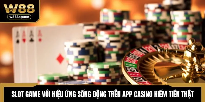 App Casino Kiếm Tiền Thật - Giải Pháp Số 1 Tại Nhà Cái W88 3 Slot game với hiệu ứng sống động trên app casino kiếm tiền thật